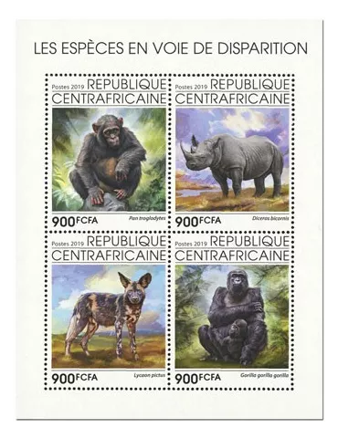 n° 6681/6684 - Timbre CENTRAFRIQUE Poste