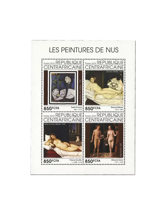 n° 6685/6688 - Timbre CENTRAFRIQUE Poste