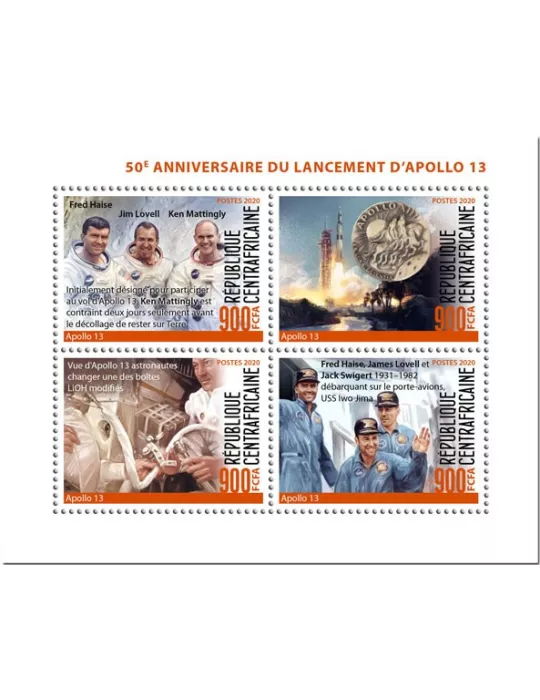 n° 6798/6801 - Timbre CENTRAFRIQUE Poste