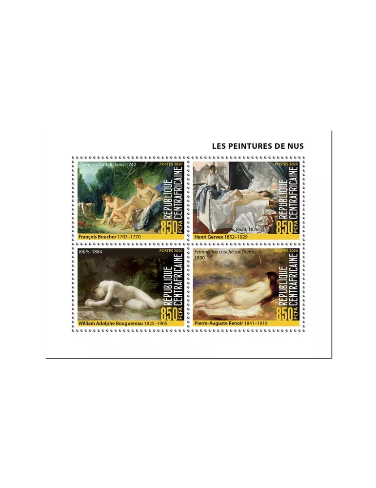 n° 6826/6829 - Timbre CENTRAFRIQUE Poste