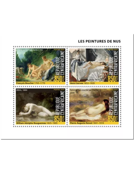 n° 6826/6829 - Timbre CENTRAFRIQUE Poste