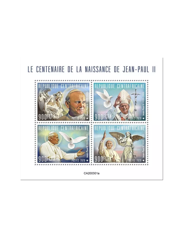 n° 6850/6853 - Timbre CENTRAFRIQUE Poste