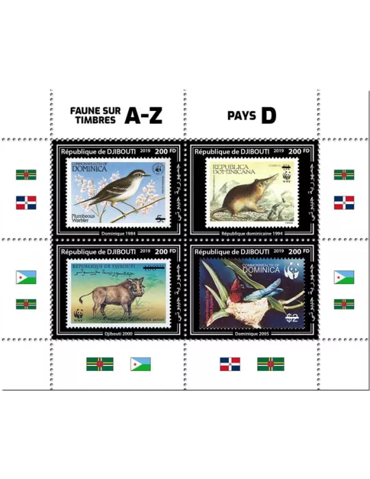 n° 2653/2656 - Timbre DJIBOUTI Poste