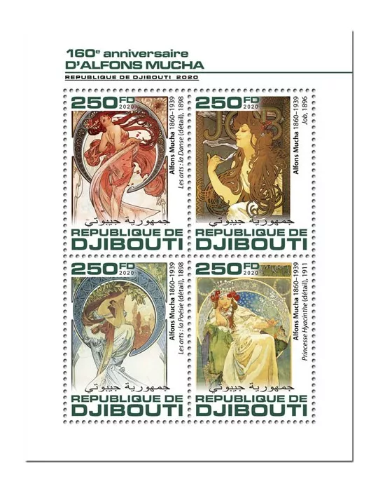 n° 2984/2987 - Timbre DJIBOUTI Poste