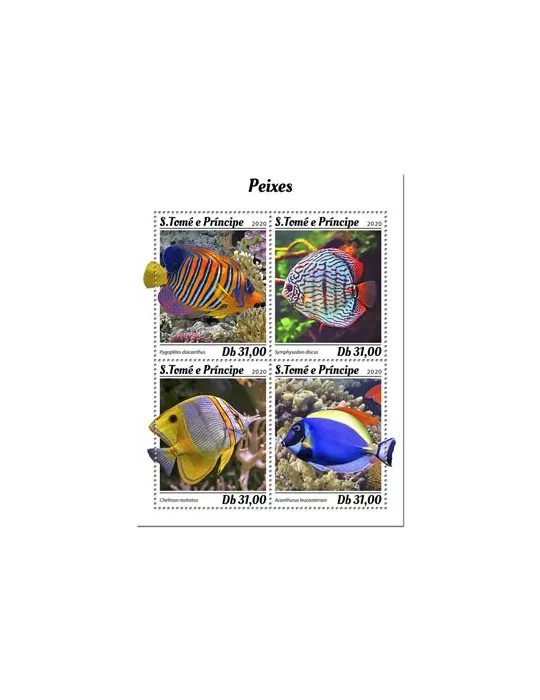 n° 7028/7031 - Timbre SAINT-THOMAS ET PRINCE Poste