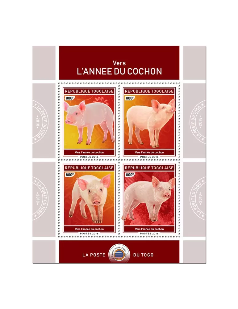 n° 6516/6519 - Timbre TOGO Poste