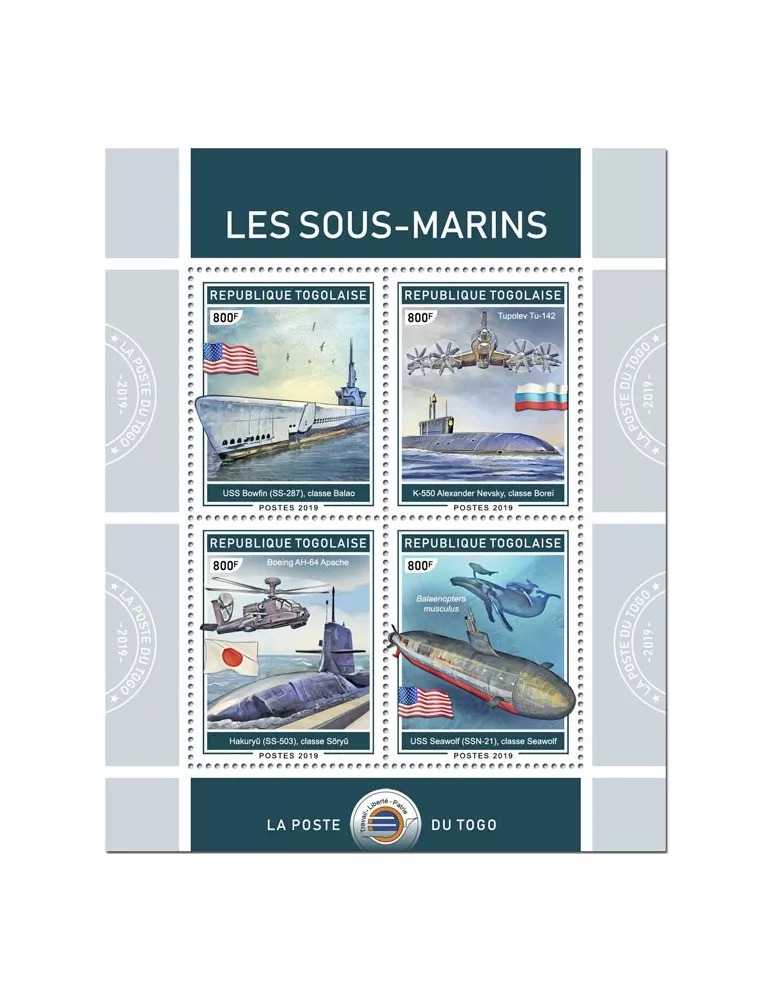 n° 6624/6627 - Timbre TOGO Poste