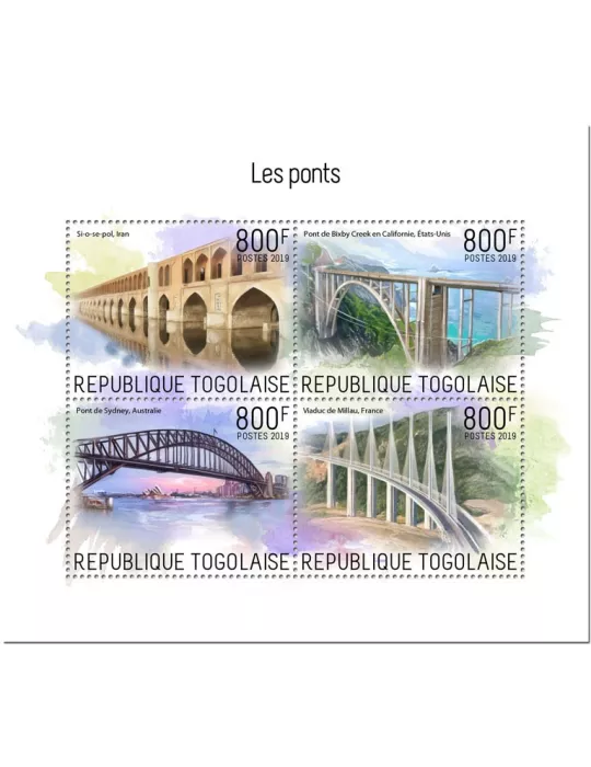 n° 7283/7286 - Timbre TOGO Poste