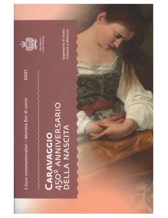 BU : 2 EURO COMMEMORATIVE 2021 : SAINT-MARIN (450 ans de Caravage)