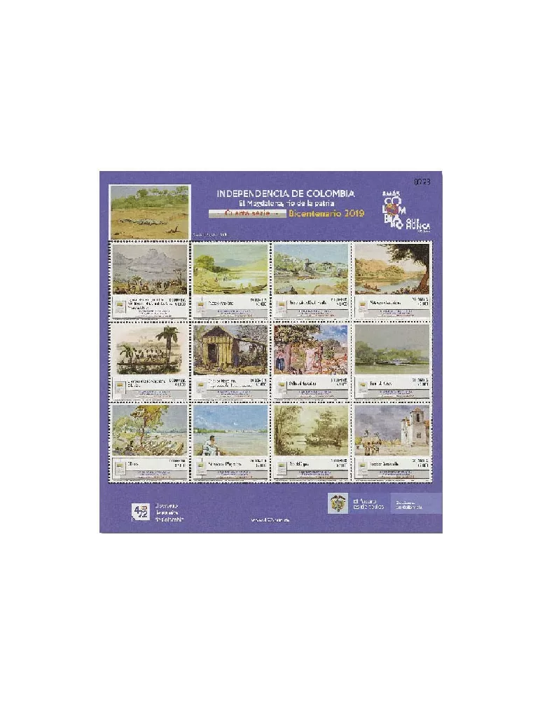 n° 2128/2139 - Timbre COLOMBIE Poste