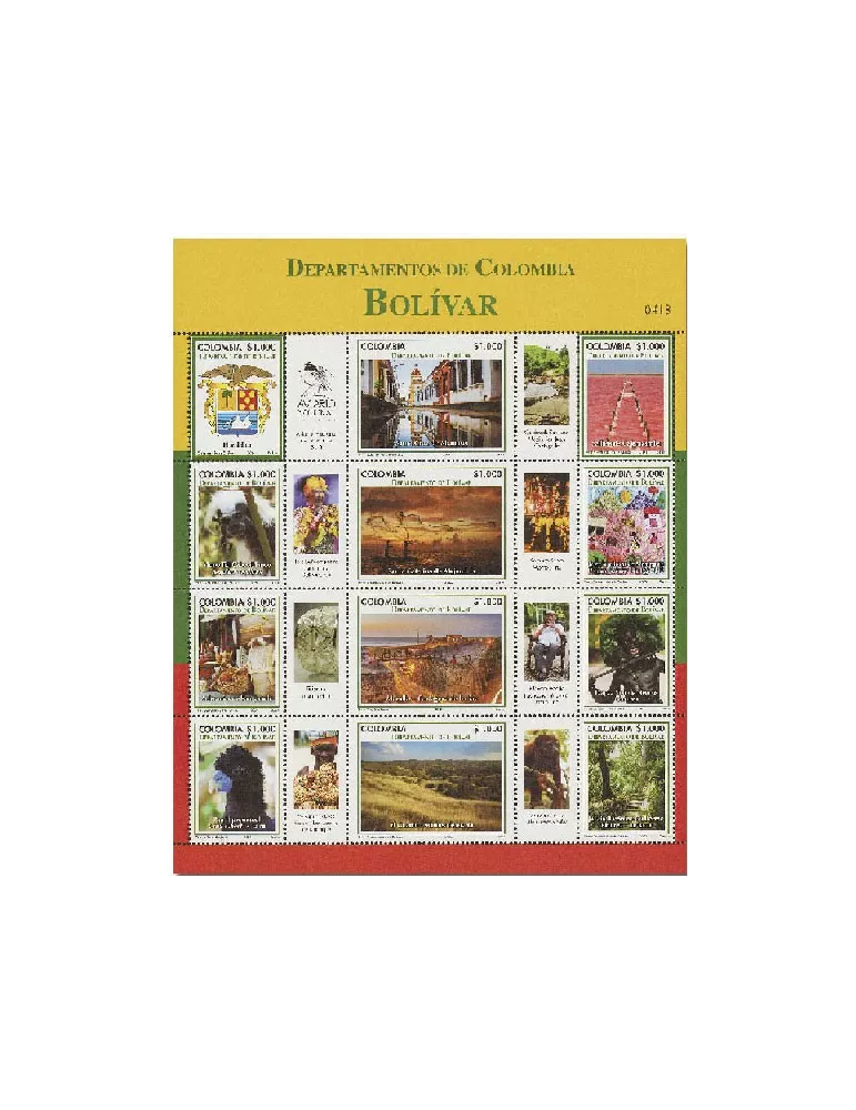 n° 2143/2154 - Timbre COLOMBIE Poste