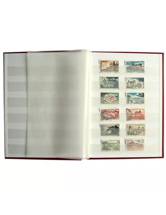 PERFECTA : Classeur fixe pour timbres (Petit modèle-Pages Blanches-16p.)