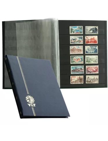PERFECTA : Classeur fixe pour timbres (Petit modèle-Pages Noires-16p.)