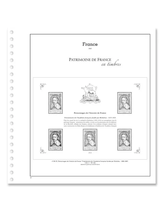 PATRIMOINE DE FRANCE EN TIMBRES SC : 2022 (JEUX AVEC POCHETTES)