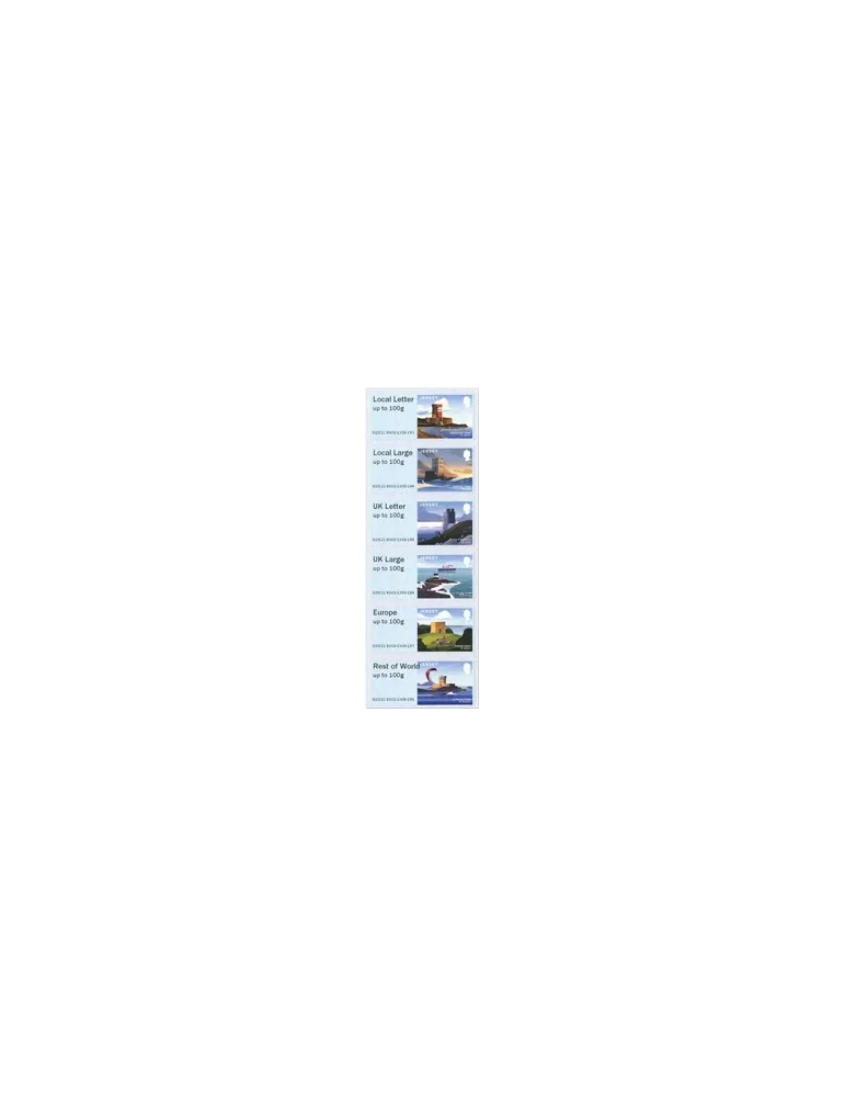 n° 59/64 - Timbre JERSEY Timbres de distributeurs