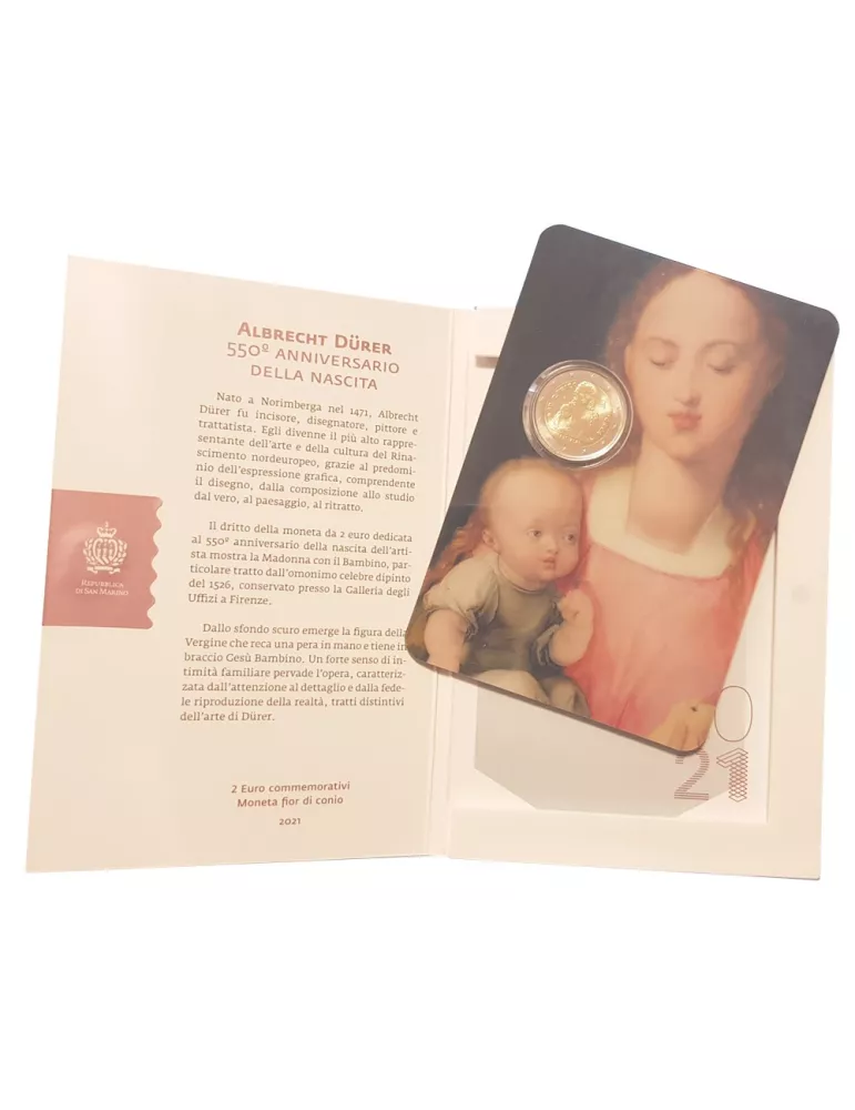 BU : 2 EURO COMMEMORATIVE 2021 : SAINT-MARIN (550 ans de la naissance d'Albrecht Durer)