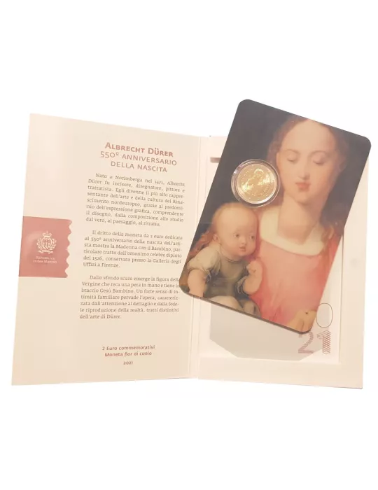 BU : 2 EURO COMMEMORATIVE 2021 : SAINT-MARIN (550 ans de la naissance d'Albrecht Durer)