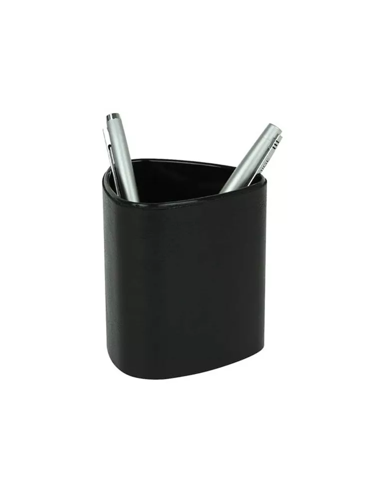 Pot à crayon en cuir (Noir)