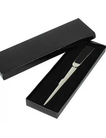 Coupe papier cuir (Noir)