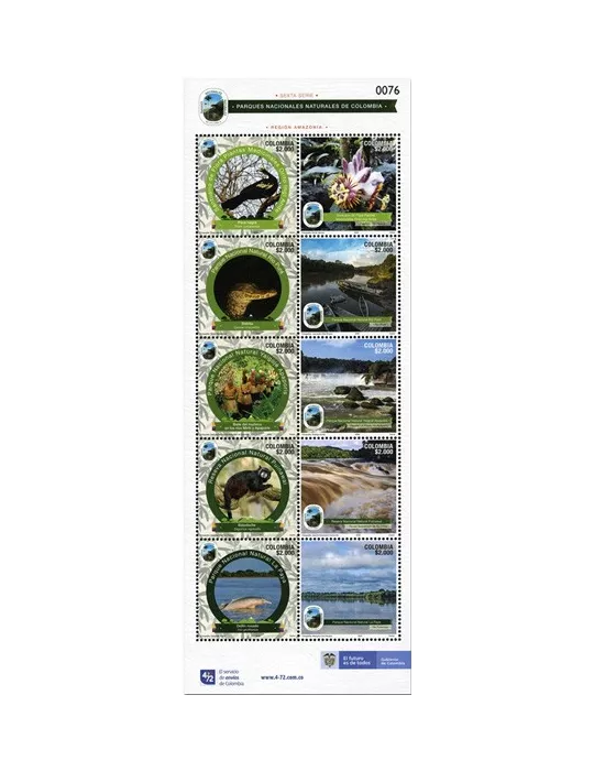 n° 2171/2180 - Timbre COLOMBIE Poste