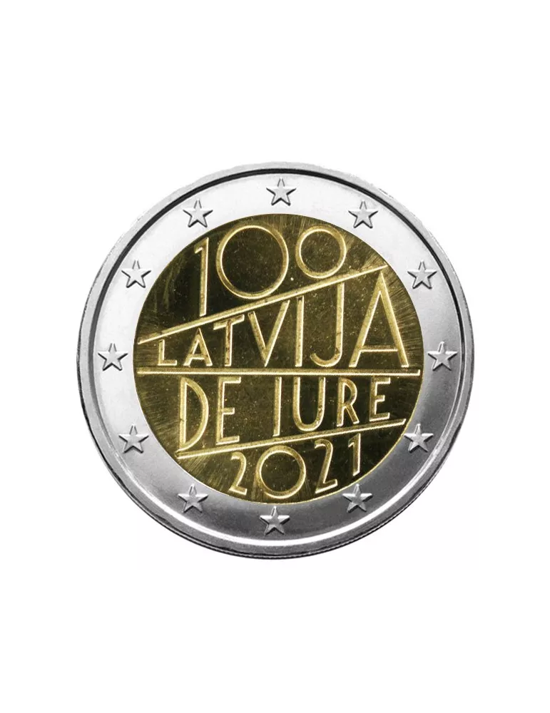 2 EURO COMMEMORATIVE 2021 : LETTONIE (100 Ans de Jure)