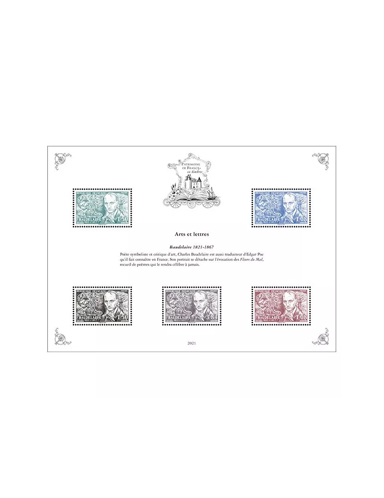 Blocs PATRIMOINE DE FRANCE EN TIMBRES (2021)