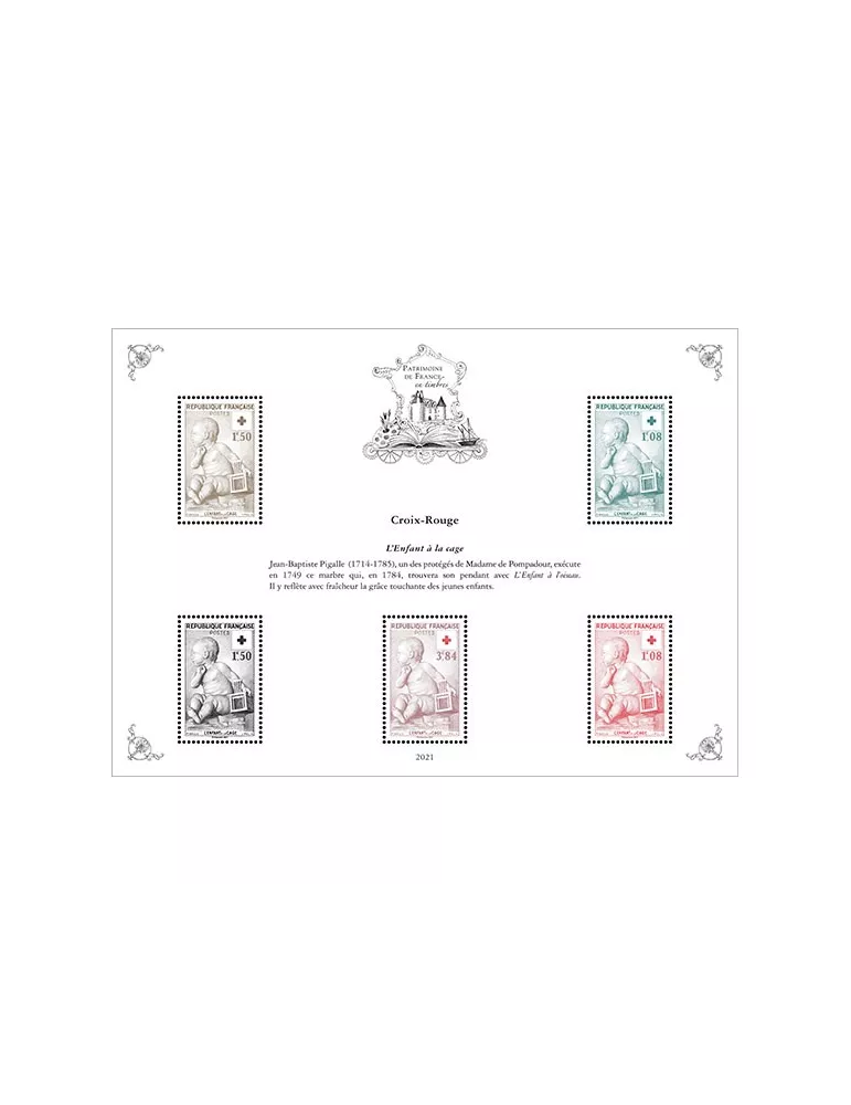 Blocs PATRIMOINE DE FRANCE EN TIMBRES (2021)