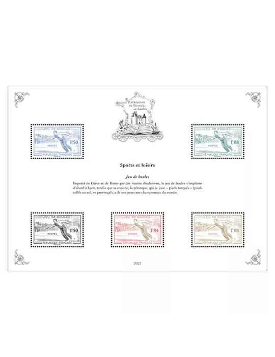 Blocs PATRIMOINE DE FRANCE EN TIMBRES (2021)