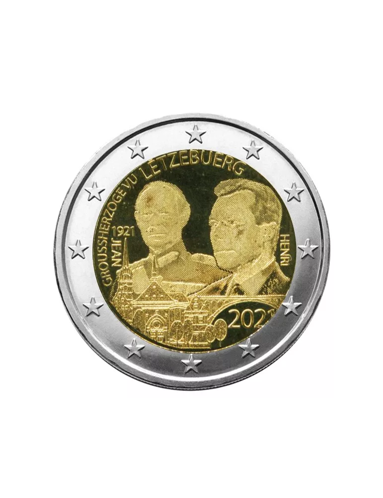 2 EURO COMMEMORATIVE 2021 : LUXEMBOURG (100 Ans du Prince Jean-Version hologramme)