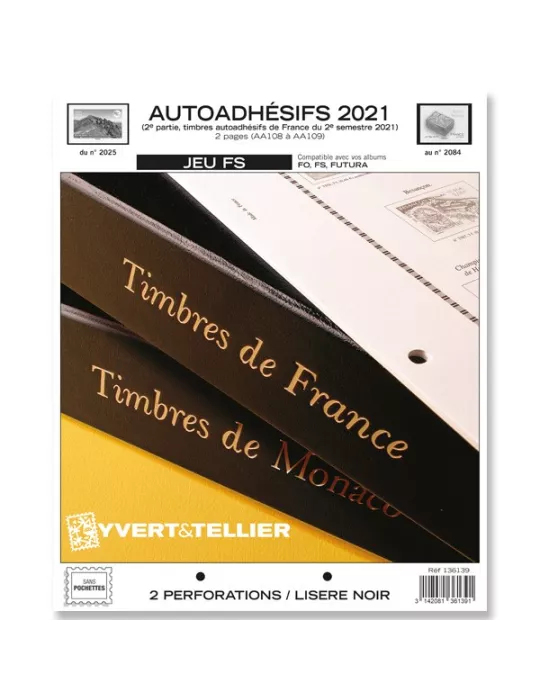 FRANCE AUTOADHESIFS FS : 2021 - 2E SEMESTRE (JEUX SANS POCHETTES)