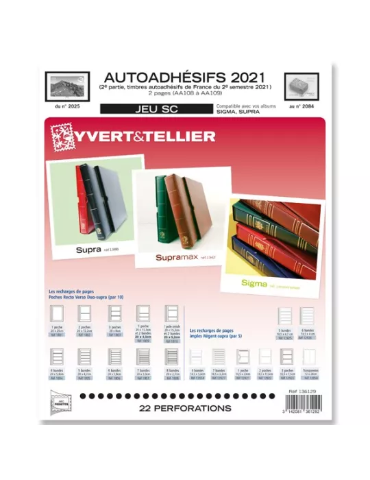 FRANCE AUTOADHESIFS SC : 2021 - 2E SEMESTRE (JEUX AVEC POCHETTES)