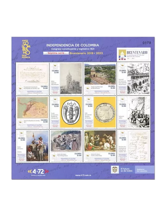 n° 2232/2243 - Timbre COLOMBIE Poste