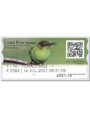 n° 21 - Timbre COSTA RICA Timbres de distributeurs