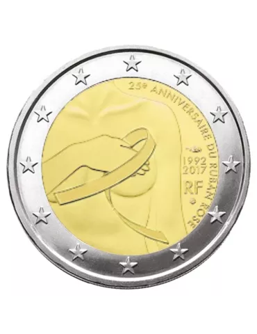 2 EURO COMMEMORATIVE 2017 : FRANCE (LUTTE CANCER SEIN)