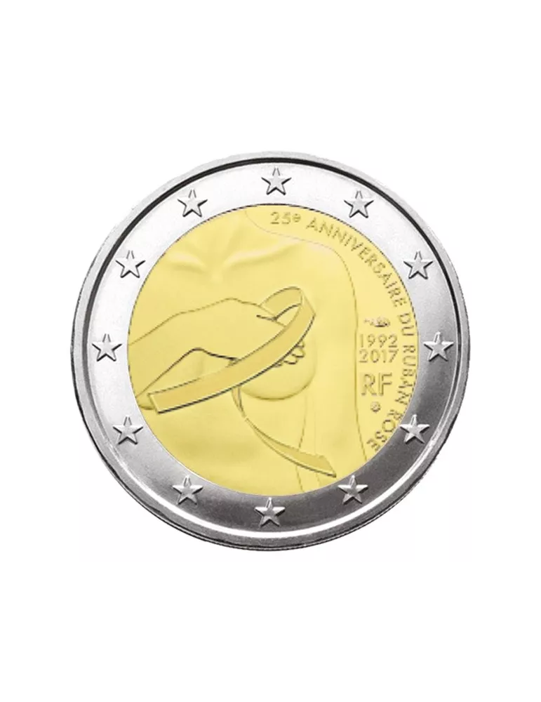 2 EURO COMMEMORATIVE 2017 : FRANCE (LUTTE CANCER SEIN)