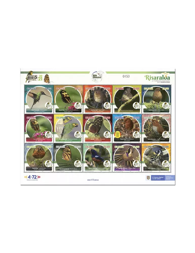 n° 2246/2260 - Timbre COLOMBIE Poste