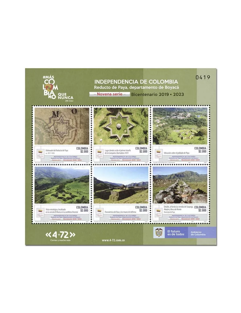 n° 2276/2281 - Timbre COLOMBIE Poste