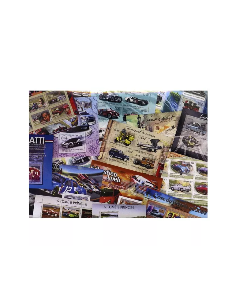 AUTOMOBILES : pochette de 30 timbres (Neufs)