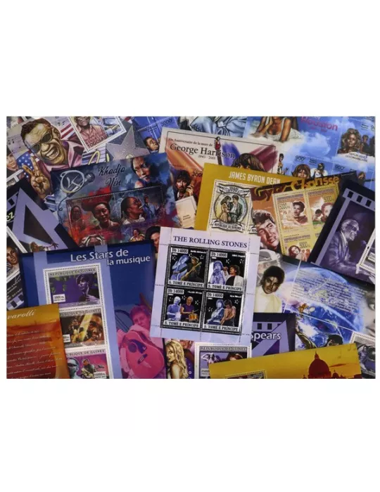 MUSICIENS : pochette de 25 timbres (Neufs)