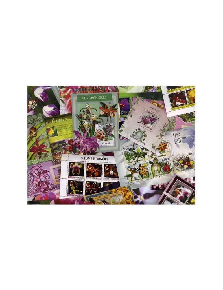 FLORE : pochette de 25 timbres (Neufs)