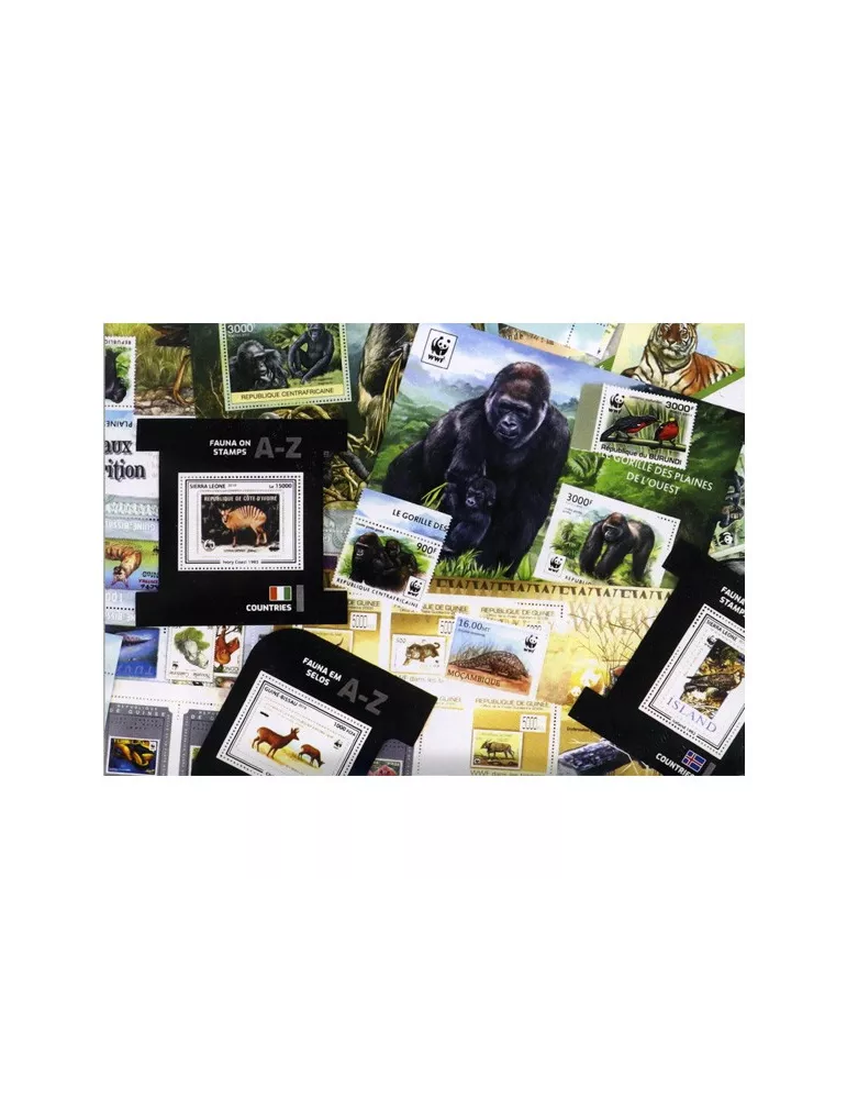 ANIMAUX WWF : pochette de 20 timbres (Neufs)