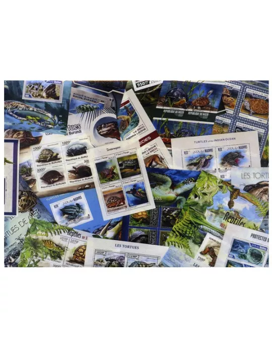 TORTUES : pochette de 20 timbres (Neufs)