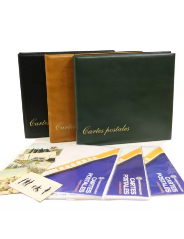 ALBUM CARTES POSTALES LUXE + recharges (CP anciennes)