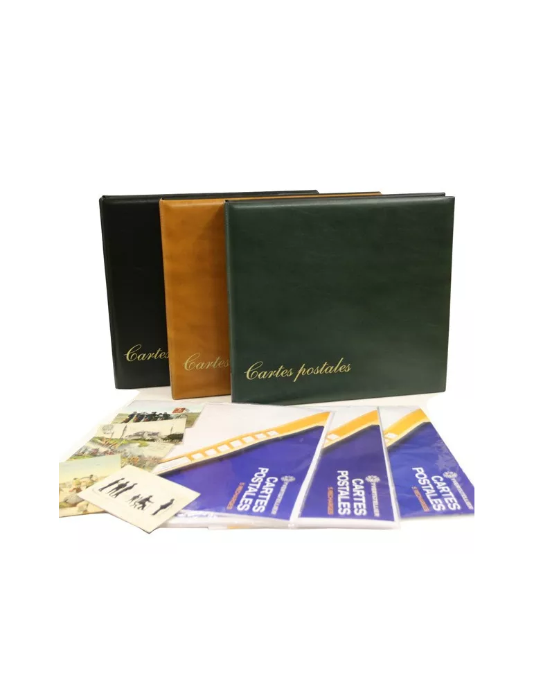 ALBUM CARTES POSTALES LUXE + recharges (CP anciennes)