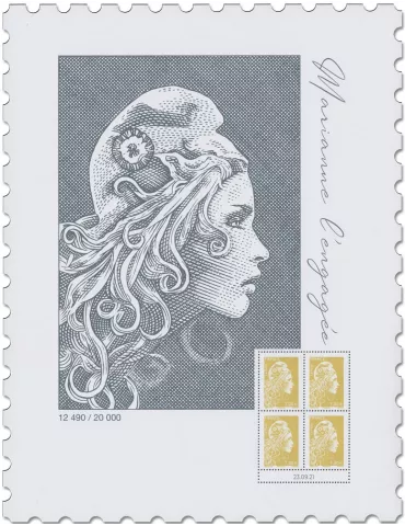 n° 5534A - Timbre France Poste (Affiche Marianne L´Engagée) 2