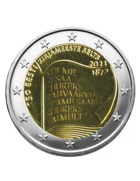 2 EURO COMMEMORATIVE 2022 : ESTONIE (Société Littéraire)