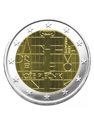 2 EURO COMMEMORATIVE 2022 : SLOVENIE (Naissance de Joze Plecnik)