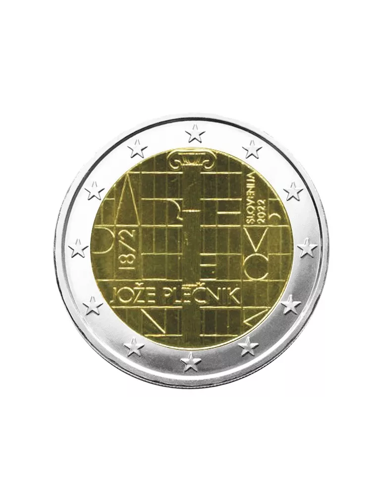 2 EURO COMMEMORATIVE 2022 : SLOVENIE (Naissance de Joze Plecnik)