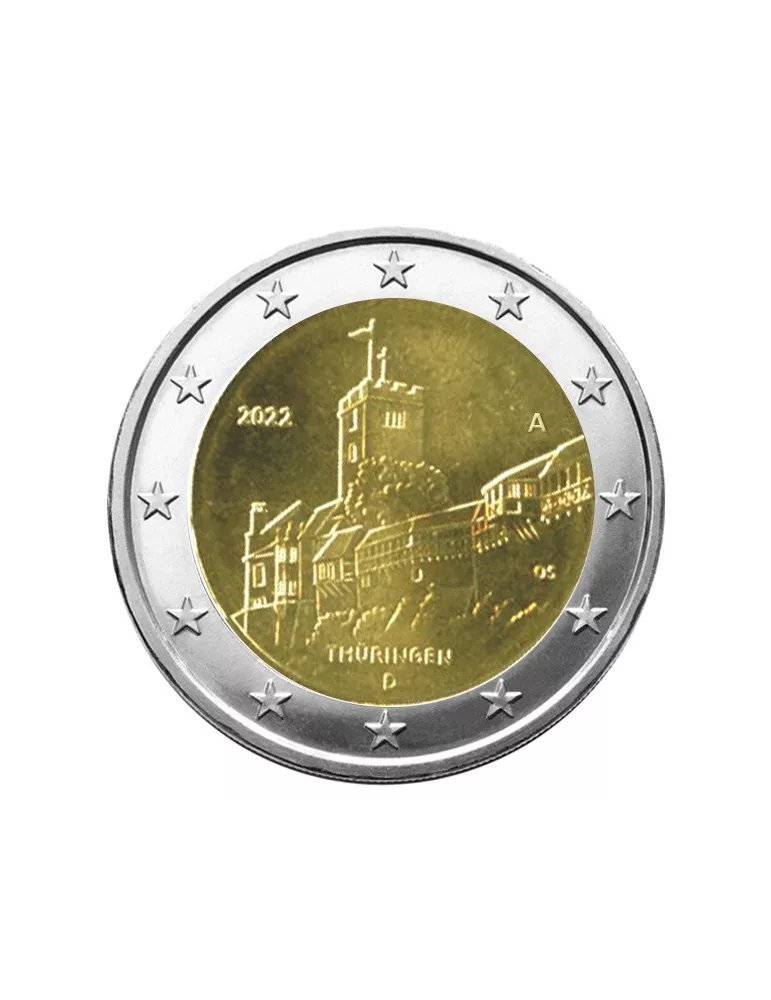 2 EURO COMMEMORATIVE 2022 : ALLEMAGNE (Chateau de Wartburg)