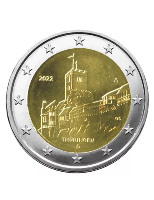 2 EURO COMMEMORATIVE 2022 : ALLEMAGNE (Chateau de Wartburg)